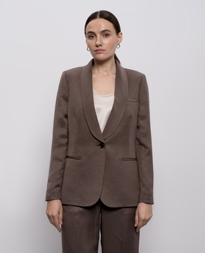 Peserico Коричневый жакет с льном A0121601926