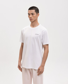 Off-White Біла футболка з емблемою Metal Arrow 44MAA027S26J001