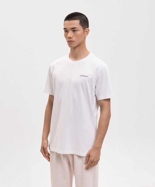 Off-White Біла футболка з емблемою Metal Arrow 44MAA027S26J001 зображення 3