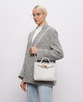 Bottega Veneta Біла шкіряна сумка Andiamo 766014VCPP1