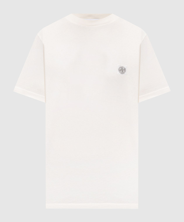 Stone Island Футболка цвета айвори с нашивкой логотипа L2S152100030S0500