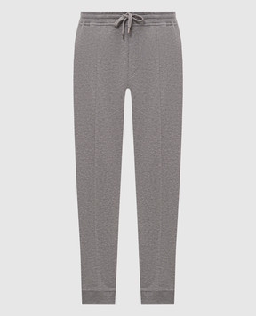 Brunello Cucinelli Меланжевые джоггеры серого цвета MM8313263G