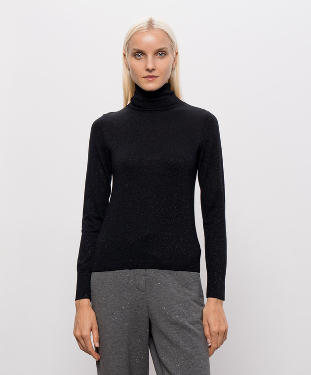 Allude Чорний гольф з вовною з люрексом 26564102 зображення 3