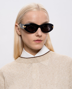 Bottega Veneta Чорні сонцезахисні окуляри Mitre 799394V2Q30