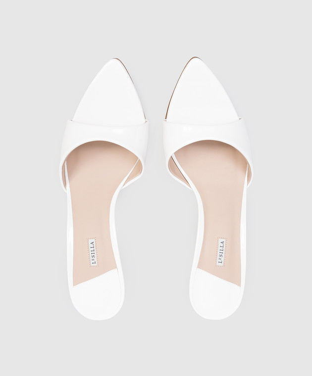 Le Silla Белые лакированные мюли BELLA 6625E060BXPPGSL изображение 4