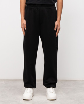 Moncler Черные джоггеры с логотипом K20918H0001789AZY