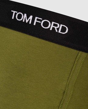 Tom Ford Зеленые трусы-боксеры с логотипом T4LC31040