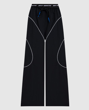 Off-White Чорні спортивні штани з контрастним логотипом 2VI019S26FAB001