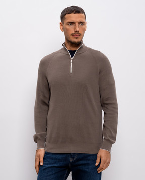 Brunello Cucinelli Коричневый джемпер M29400104