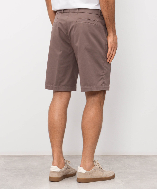 Brunello Cucinelli Коричневі шорти з бавовни M289LU0010 зображення 4