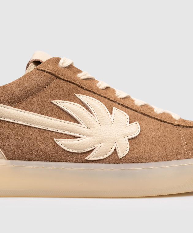 Palm Angels Коричневі замшеві кросівки Tennis PMIA111S26LEA001 зображення 5
