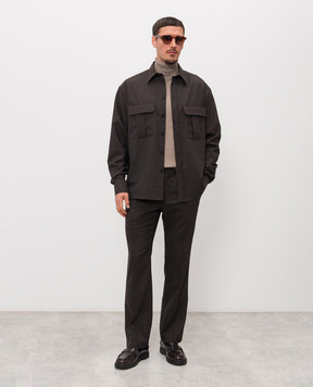 Dolce&Gabbana Коричневі штани з вовни GP1O1THU2BO