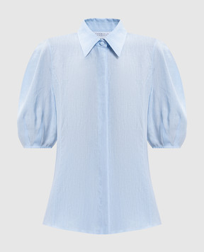 Gabriela Hearst Голубая рубашка Sansi из льна X001018LA003