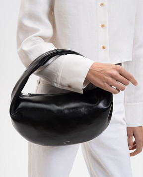 Khaite Чорна сумка-хобо з логотипом H6015877