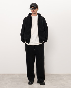 Vetements Черная спортивная куртка с принтом логотипа MH27ZU139Bm