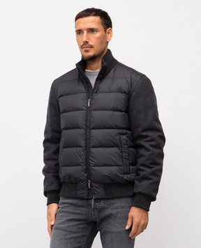 Peserico Серая пуховая куртка с шерстью R522070027B