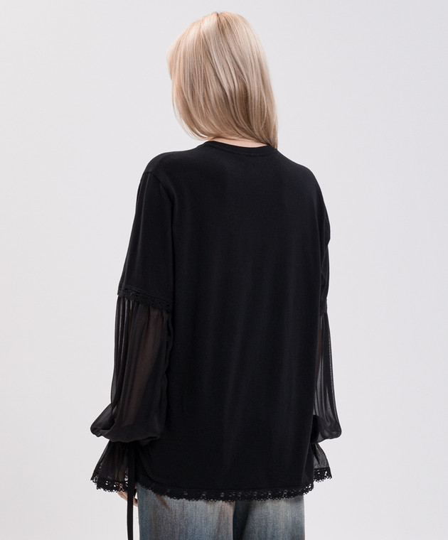 Ann Demeulemeester Черный лонгслив Loes B0014686FA206 изображение 4