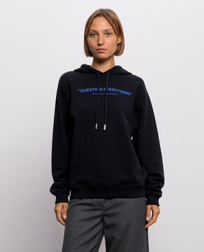 Off-White Черное худи Question Everything 2FE00503T