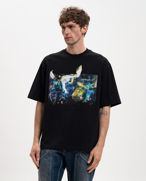 Off-White Черная футболка Caravaggio 44MAA120S26J00C