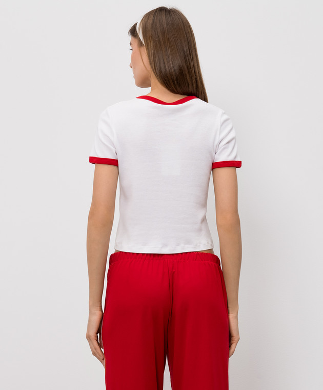 Sporty & Rich Футболка білого кольору з принтом логотипа TO073710509WH52 зображення 4
