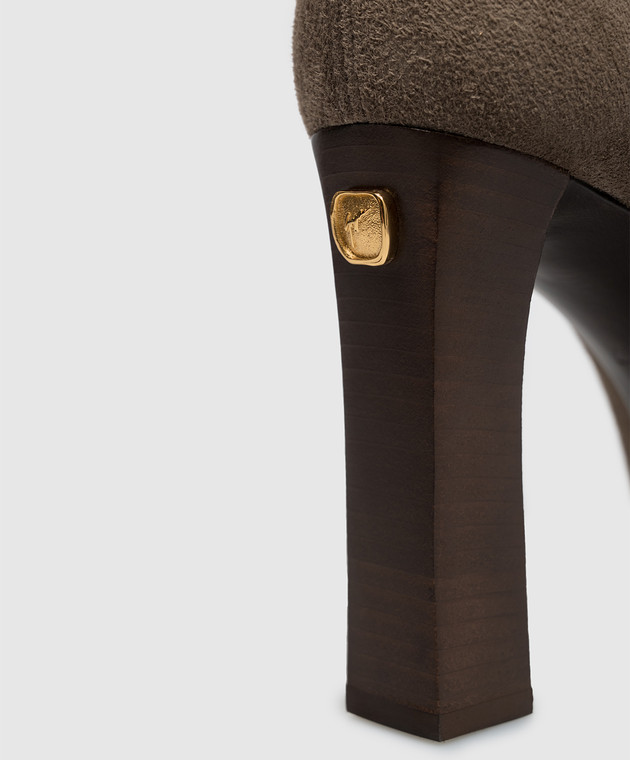 Giuseppe Zanotti Коричневые замшевые ботильоны SEAL I670000 изображение 5