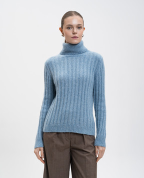 Allude Синий свитер с кашемиром и шелком 25578002