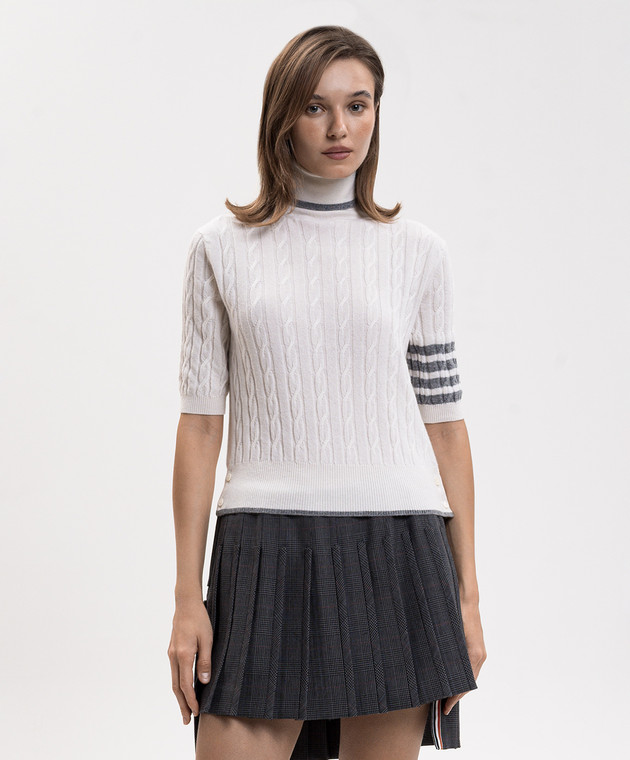 Thom Browne Топ цвета айвори из кашемира FKA532AY2022 изображение 3