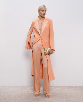 Twinset Помаранчеве пальто з логотипом 261TP2422