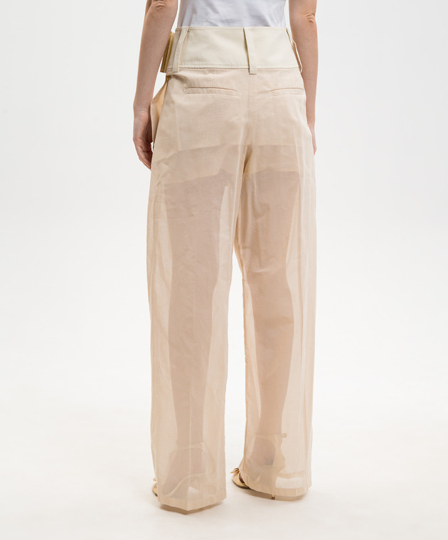 Max Mara Sportmax Бежеві штани FERITO SPSFERITO зображення 4