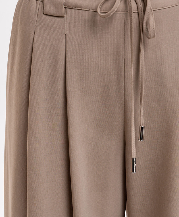 Ermanno Scervino Бежевые брюки из шерсти D492P361YXJ изображение 5
