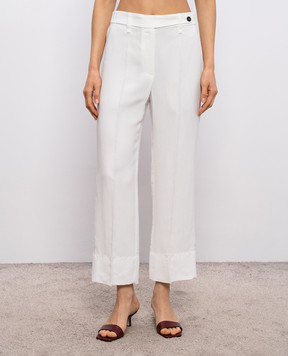 Brunello Cucinelli Білі штани з льоном MH126P9184