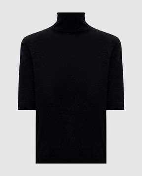 Allude Чорний топ з вовною мериноса з люрексом 25564101