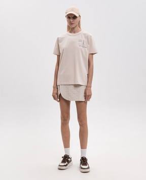 Off-White Бежевая футболка Kyiv Connect Dots 29A00751T