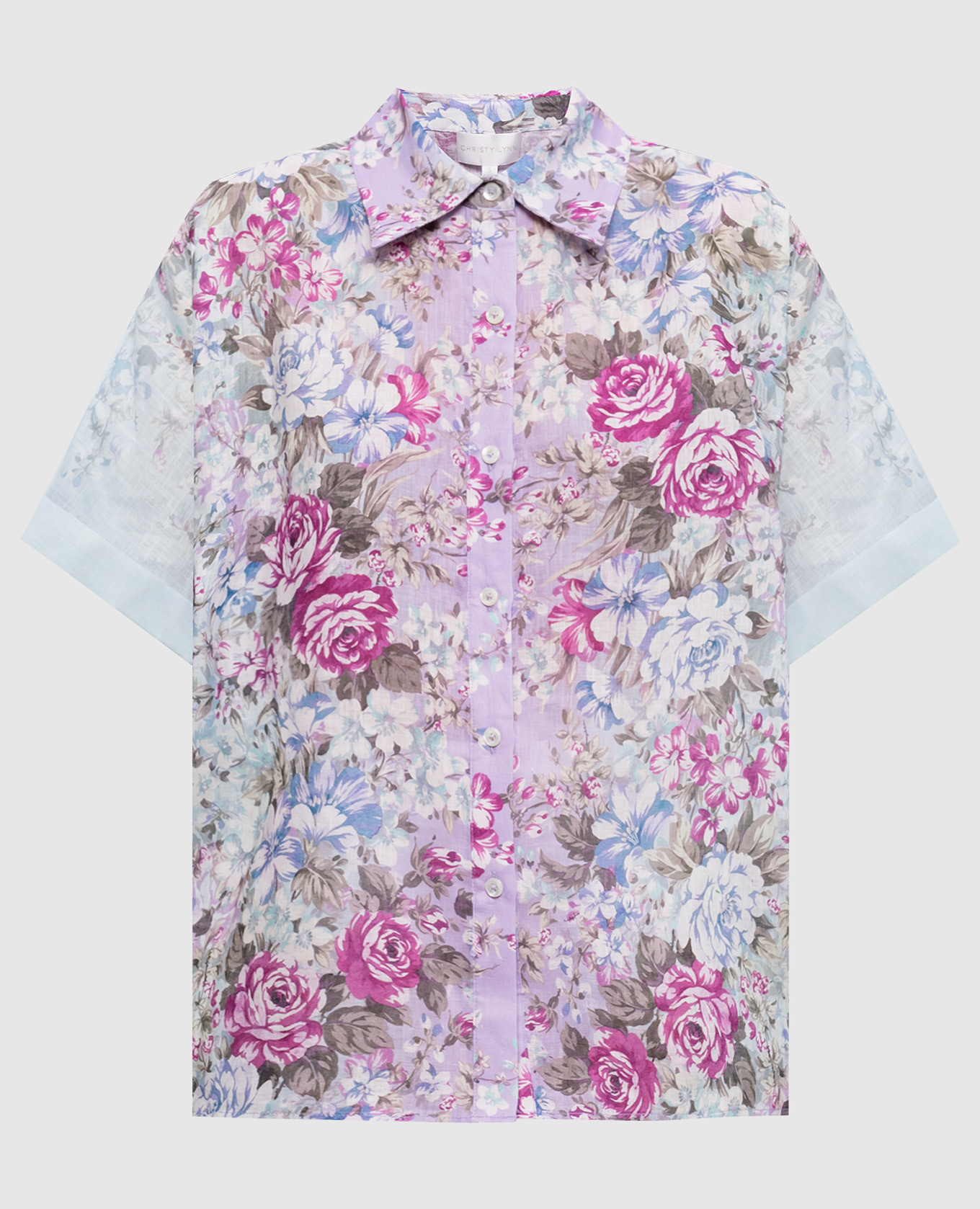 Рубашка Rosa в принт из льна