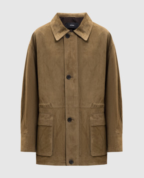 ARMA Замшева куртка MEAVE кольору хакі 005L26104702