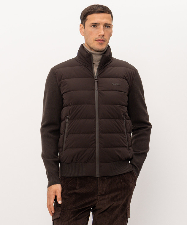 Mackage Коричнева комбінована куртка HANEY-CITY HANEYCITYZZ зображення 3
