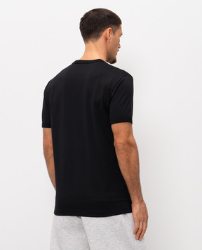 Dolce&Gabbana Чорна футболка з нашивкою монограми G8PV1ZG7P3N