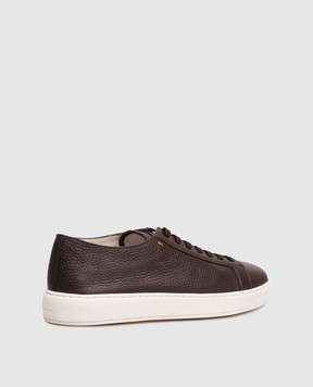 Santoni Коричневі замшеві кеди MBCD21571BARCMMD