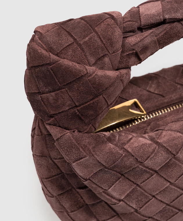 Bottega Veneta Бордовая замшевая сумка-хобо Jodie 651876V5ZZ0 изображение 4
