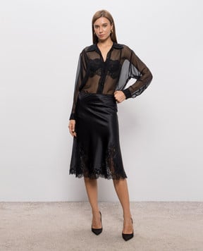 Dolce&Gabbana Черная юбка миди F4DLYTFURAG