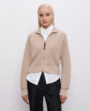 Brunello Cucinelli Бежевий кардиган з бавовни M19194706P