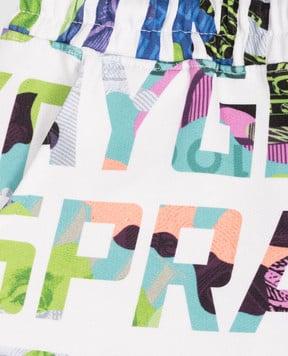 Sprayground Дитячі білі шорти в принт логотипа SPY1067