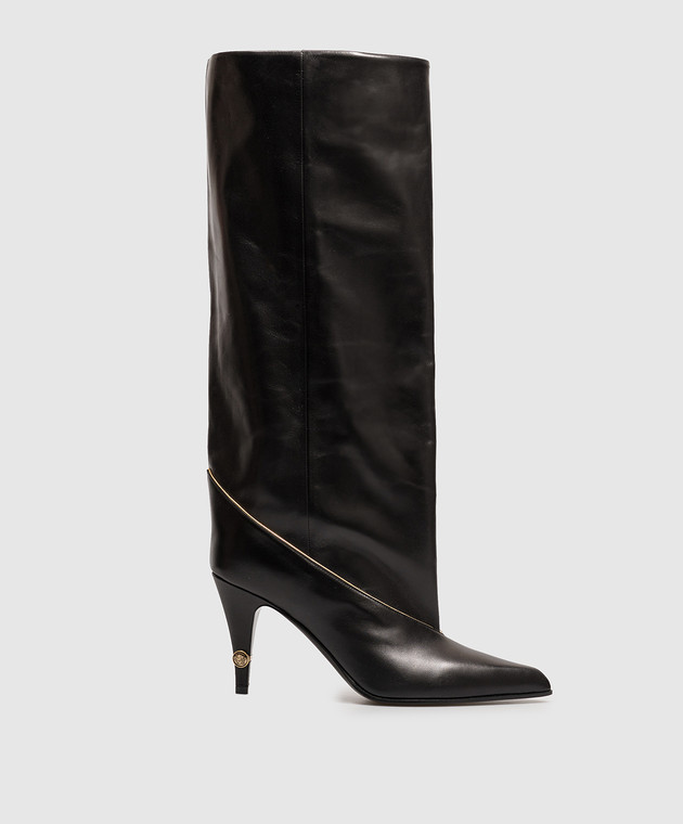 Versace Чорні шкіряні чоботи Gianni 10268481A17867