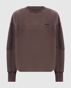 The Attico Коричневий світшот з вишивкою логотипа 260WCF00025JJF006AA