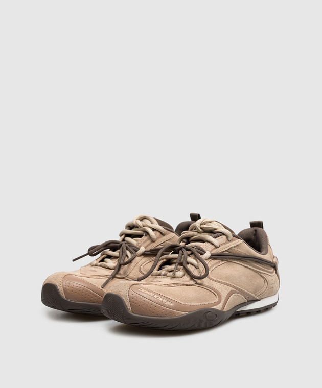 Balenciaga Бежевые замшевые кроссовки Radar Velvety 865704WSTSU изображение 2
