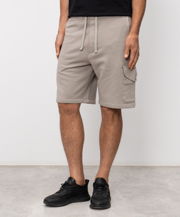 C.P. Company Сірі шорти з вишивкою логотипа MSB029A005086W зображення 3