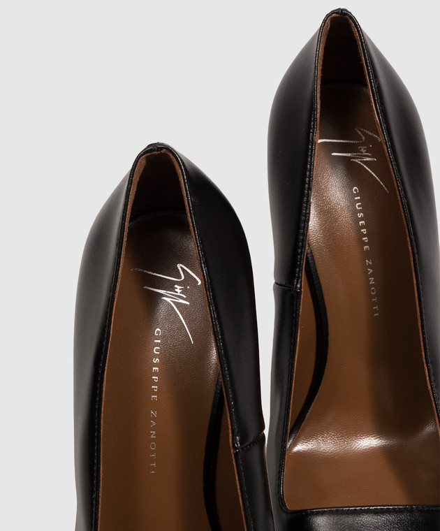Giuseppe Zanotti Чорні шкіряні туфлі I660005 зображення 5