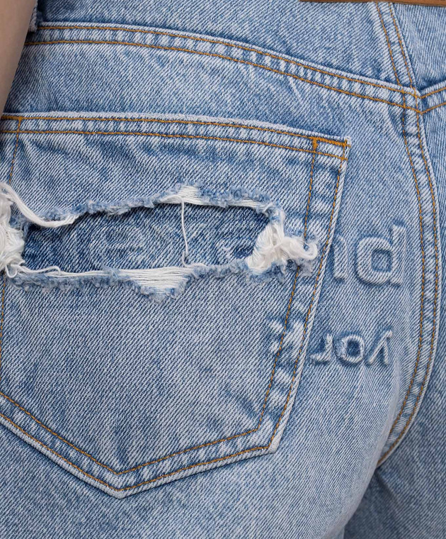 Alexander Wang Сині шорти з проріхами 4DC2264164 зображення 5