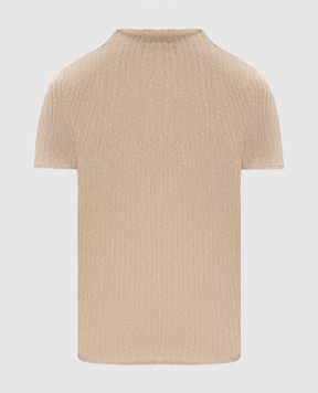 Momoni Бежевий топ MIRADA з люрексом MOKN031MO37