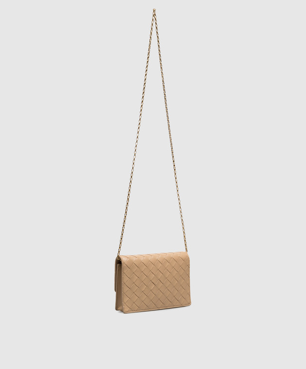 Bottega Veneta Бежева шкіряна сумка крос-боді Andiamo 844107VCPP2 зображення 3